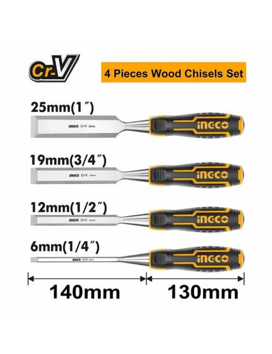 Набор стамеска 4pcs INGCO HKTWC0401