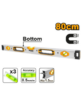 Уровень магнитный 80см INGCO HSL38080M