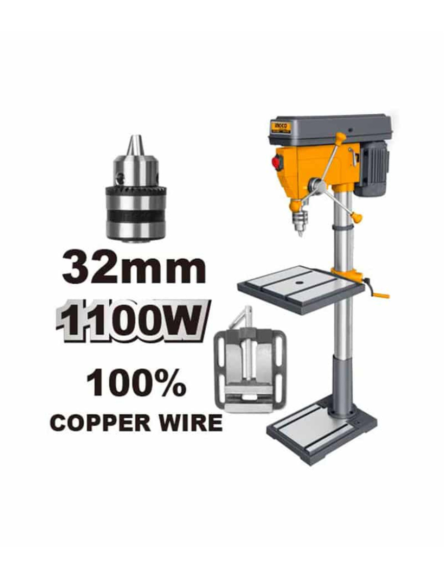 Сверильный станок 32 мм 1100 Вт INGCO DP3211001