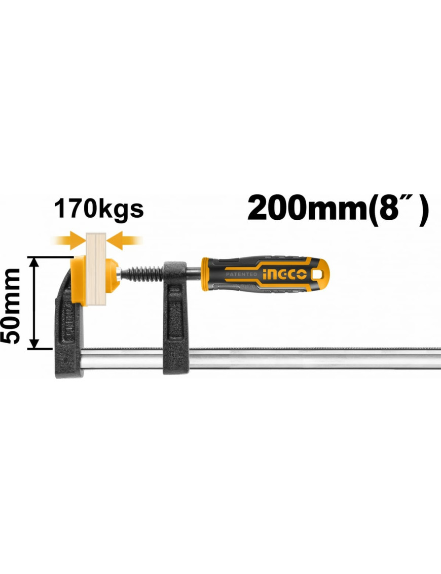 Струбцина F-образная 50*200 мм INGCO HFC020502