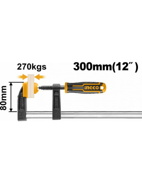 Струбцина F-образная 80*300 мм INGCO HFC020802