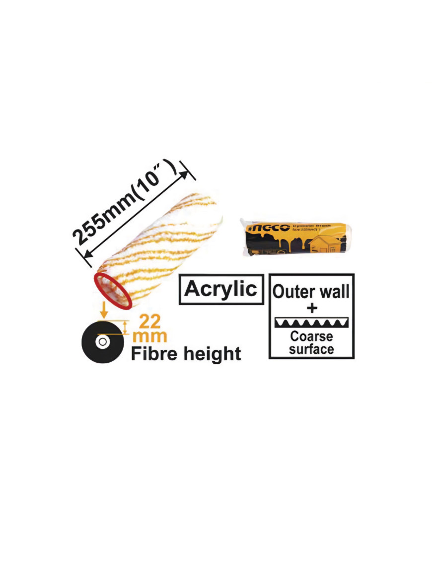 Насадка для валика 255мм 10" INGCO HRC0925522