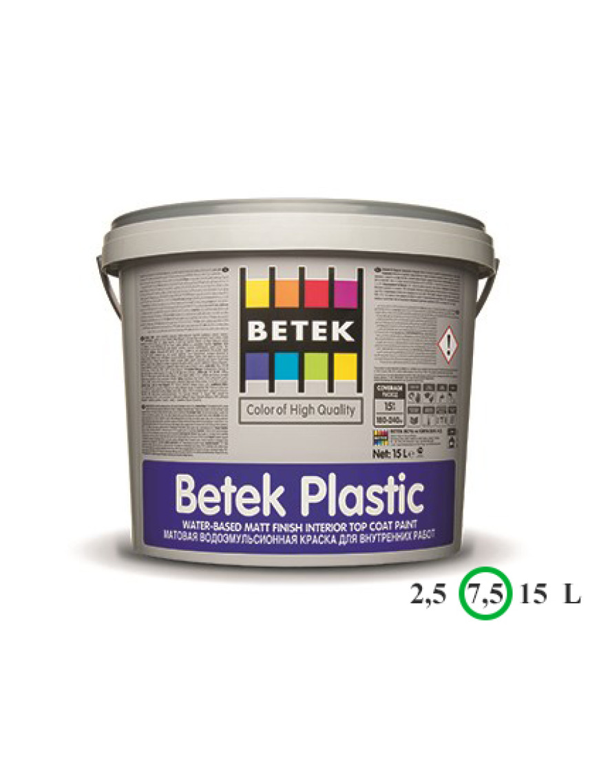 BETEK Plastik  Эмульсионная финишная краска 7,5л