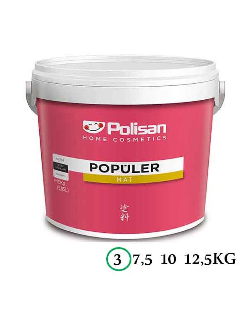 Polisan Populer Plastik матовая пластиковая краска, 3кг