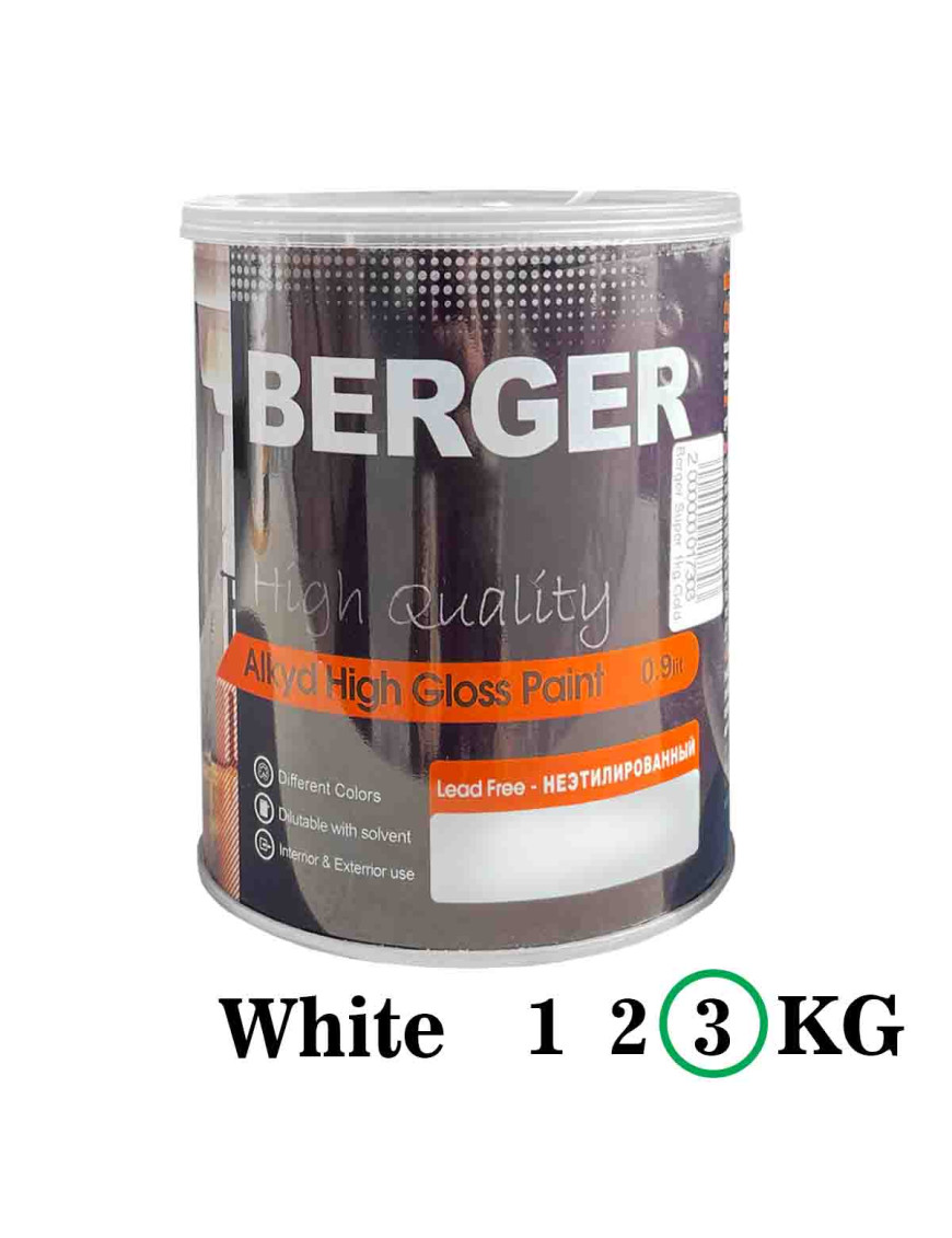 Краска белая Berger, 3 кг