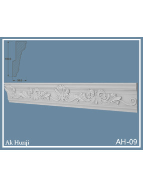 Потолочный плинтус Ak-hünji AH-09