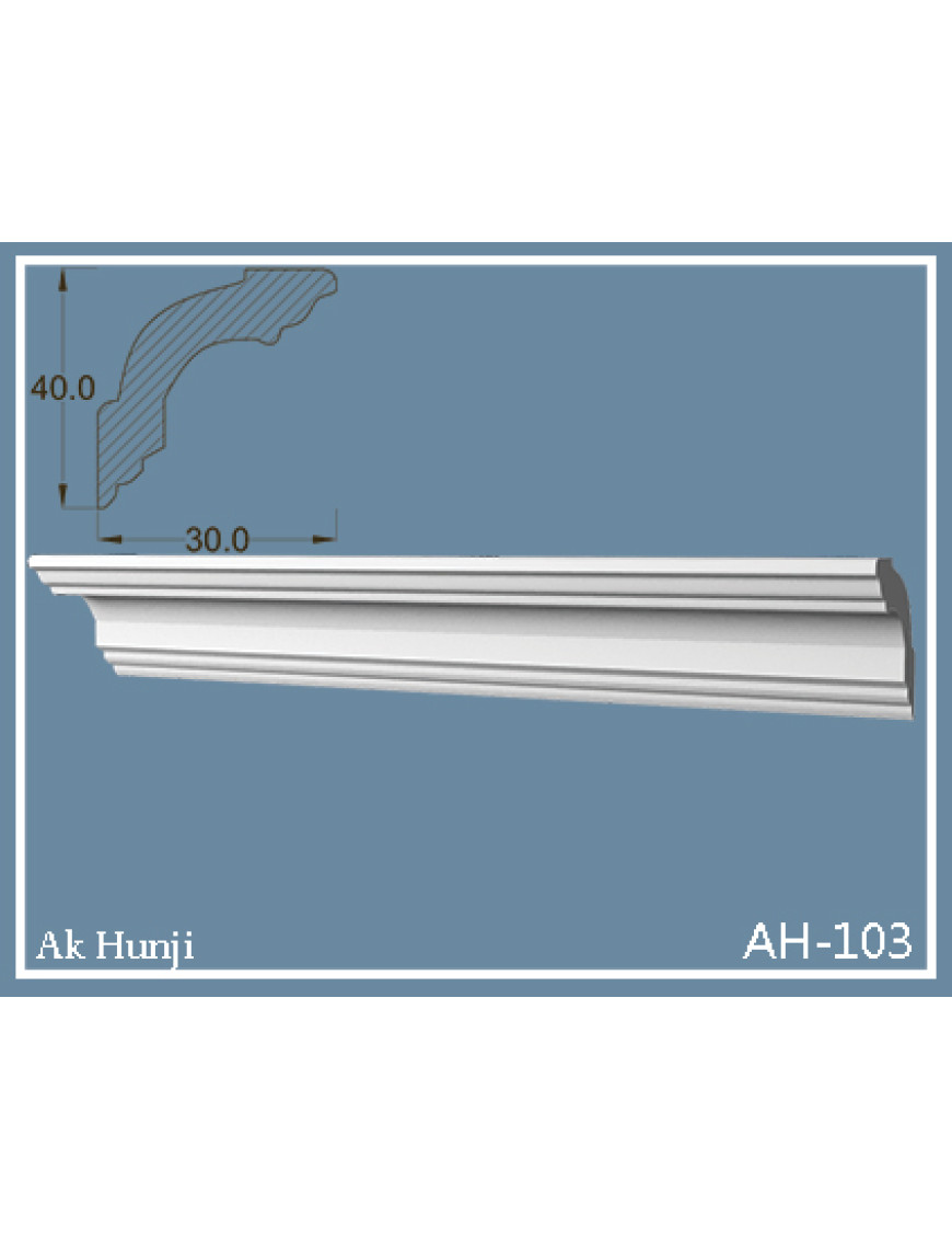 Потолочный плинтус "Ak hünji" AH-103