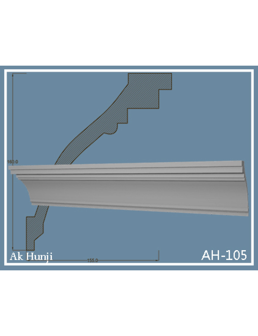 Потолочный плинтус "Ak hünji" AH-105