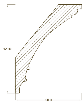 Потолочный плинтус Ak-hünji AH-42