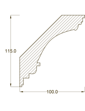 Потолочный плинтус Ak-hünji AH-43