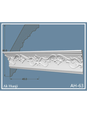 Потолочный плинтус Ak-hünji AH-63