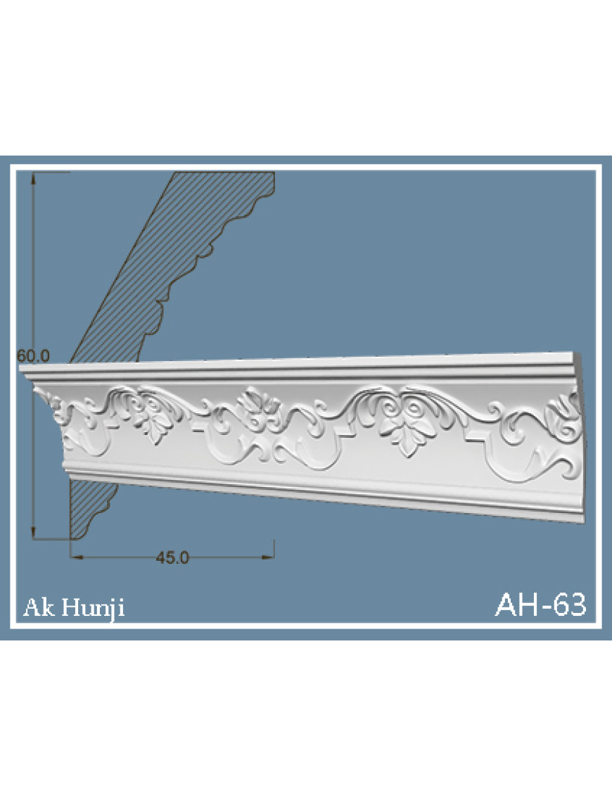 Потолочный плинтус Ak-hünji AH-63