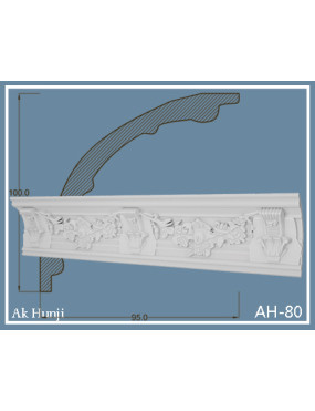 Потолочный плинтус Ak-hünji AH-80