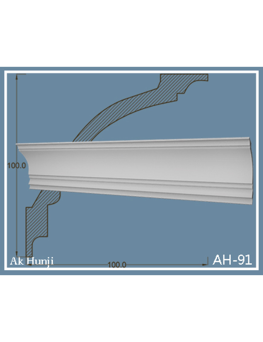 Потолочный плинтус Ak-hünji AH-91