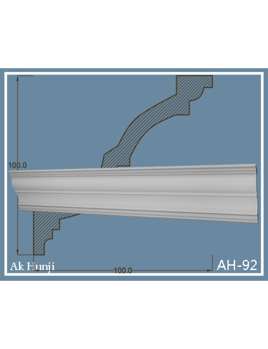 Потолочный плинтус "Ak hünji" AH-92