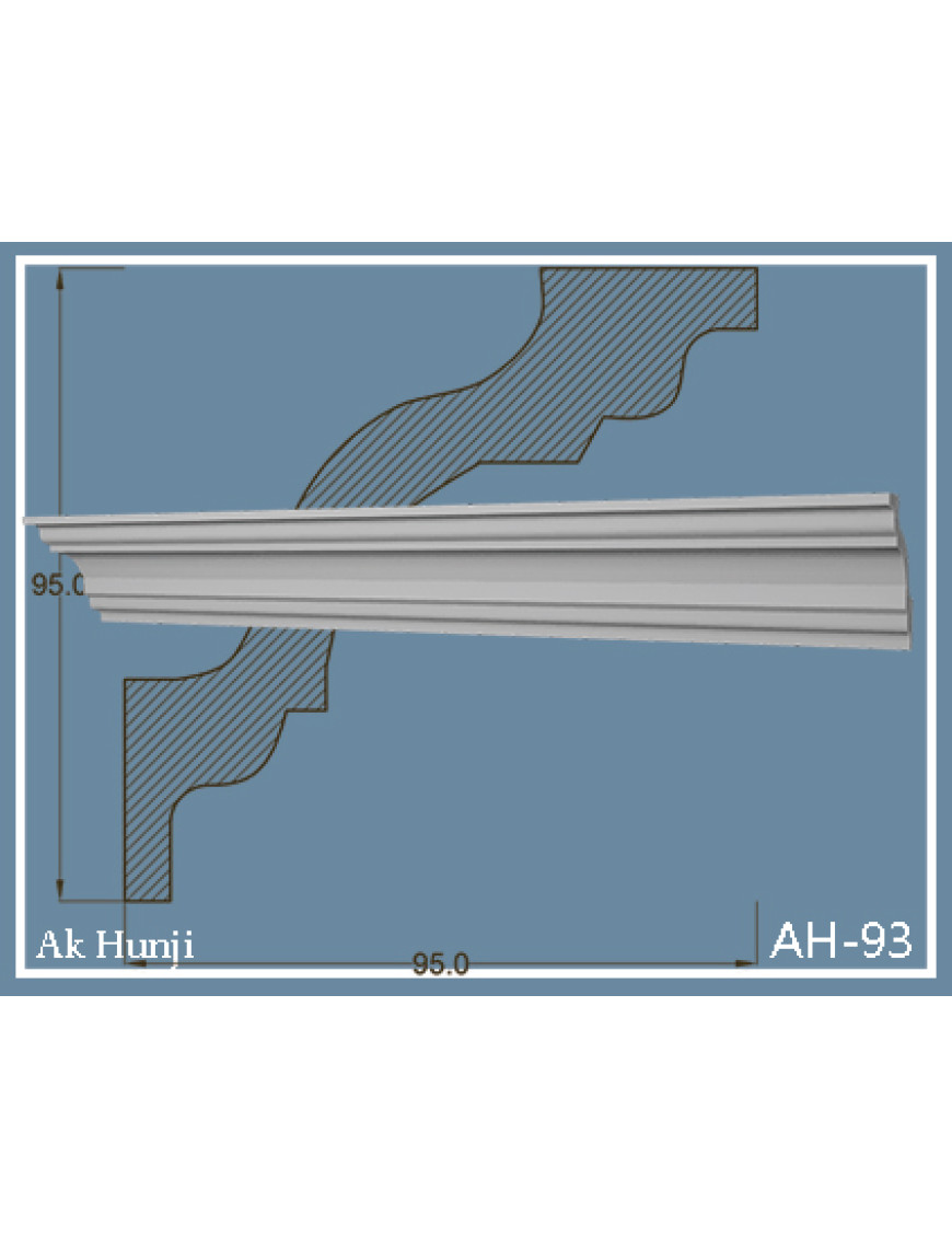 Потолочный плинтус "Ak hünji" AH-93