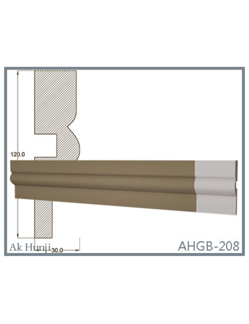 Молдинг настенный и потолочный  "Ak-Hünji" AHGB-208