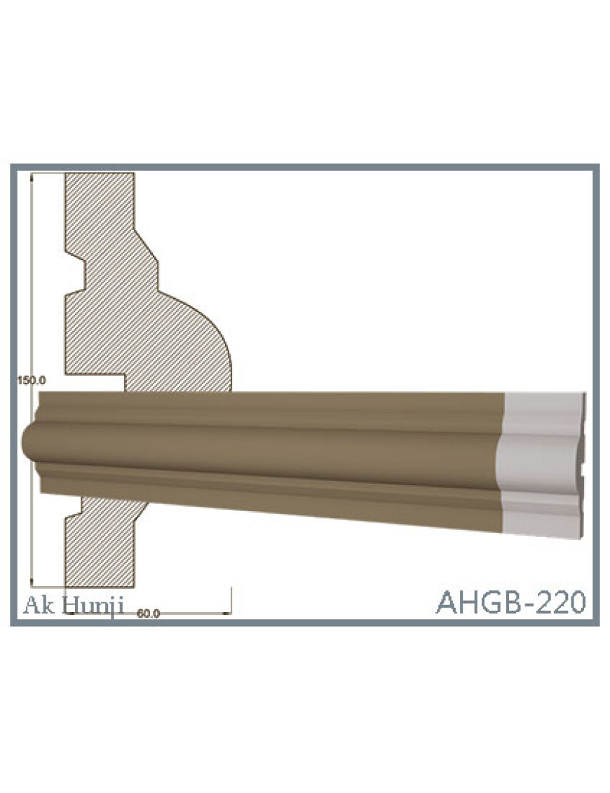 Молдинг настенный и потолочный  "Ak-Hünji" AHGB-220